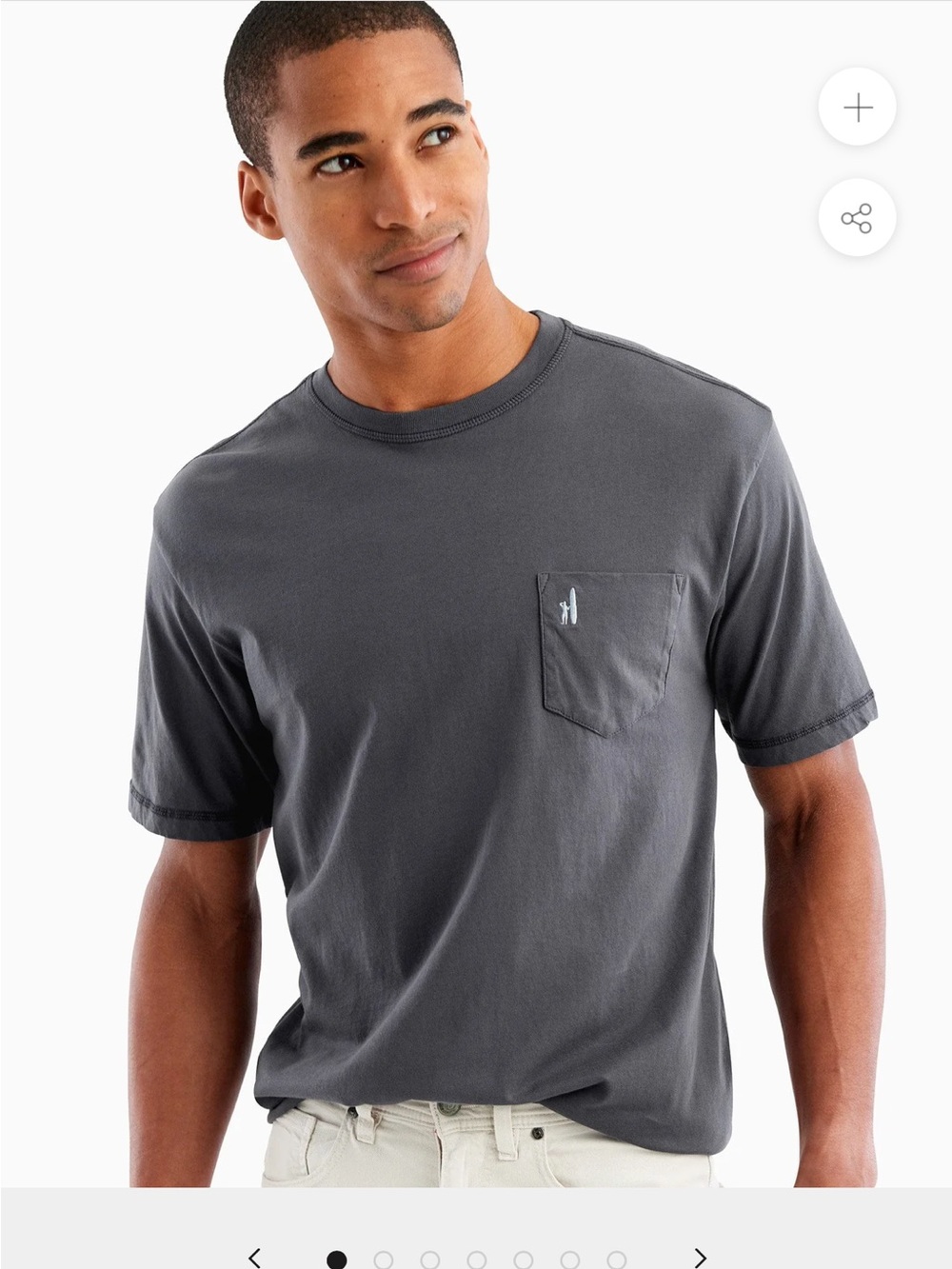 johnnie-O dark blue-grey Short-Sleeve Pocket Tee Zero flaws